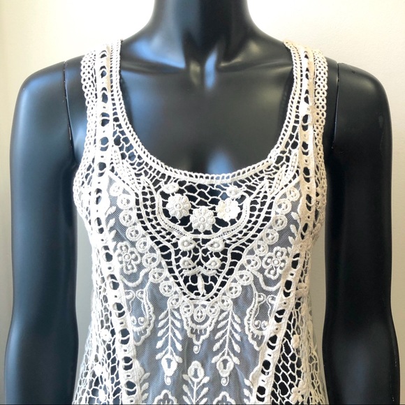 🍒 2/20$ Garage Crochet Ivory Top - Picture 1 of 12